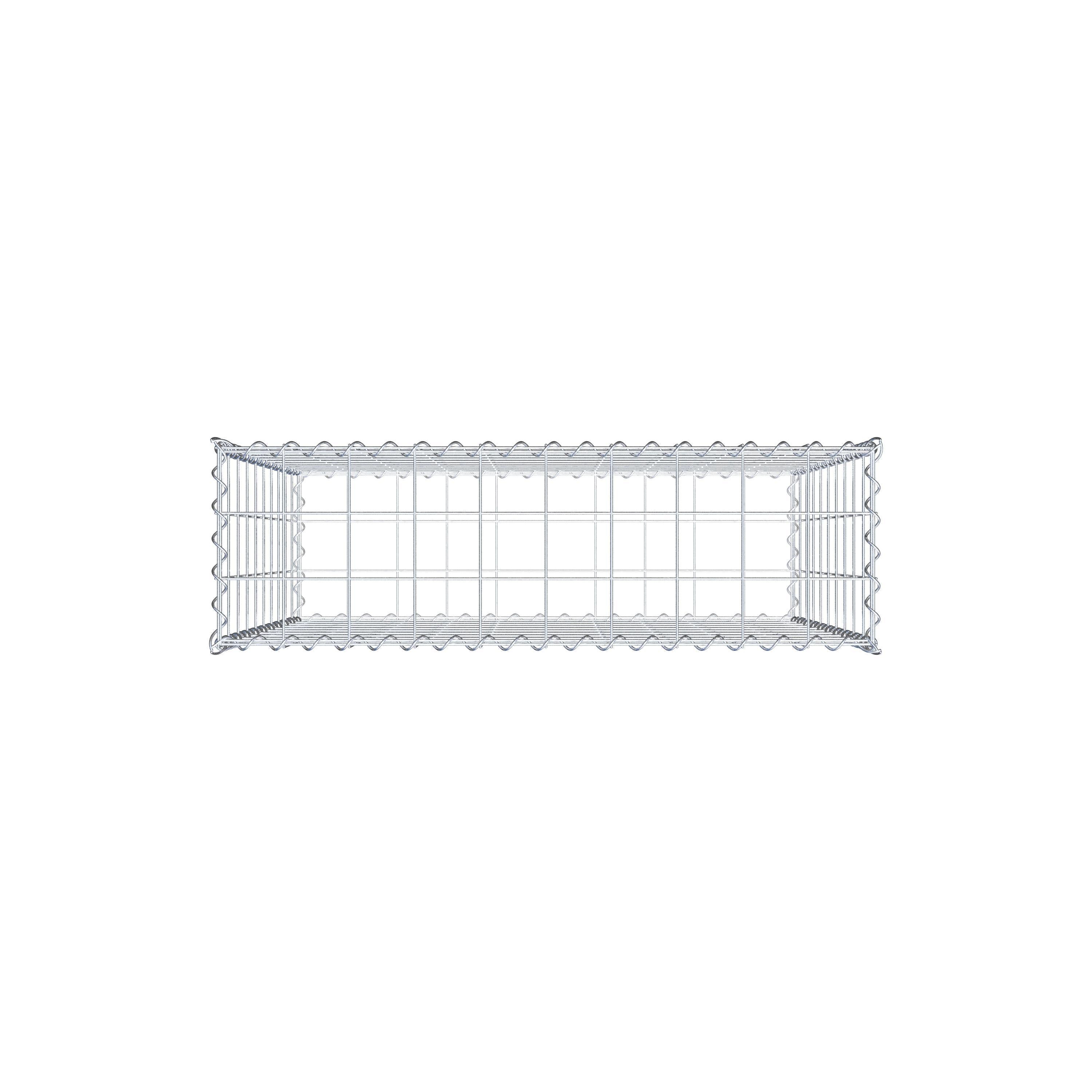 Gabiona - Gavión de acero galvanizado 100x100x30cm (LxAxP), malla 10 x 10cm, Espiral, jaula metálica para muro o jardín - 6