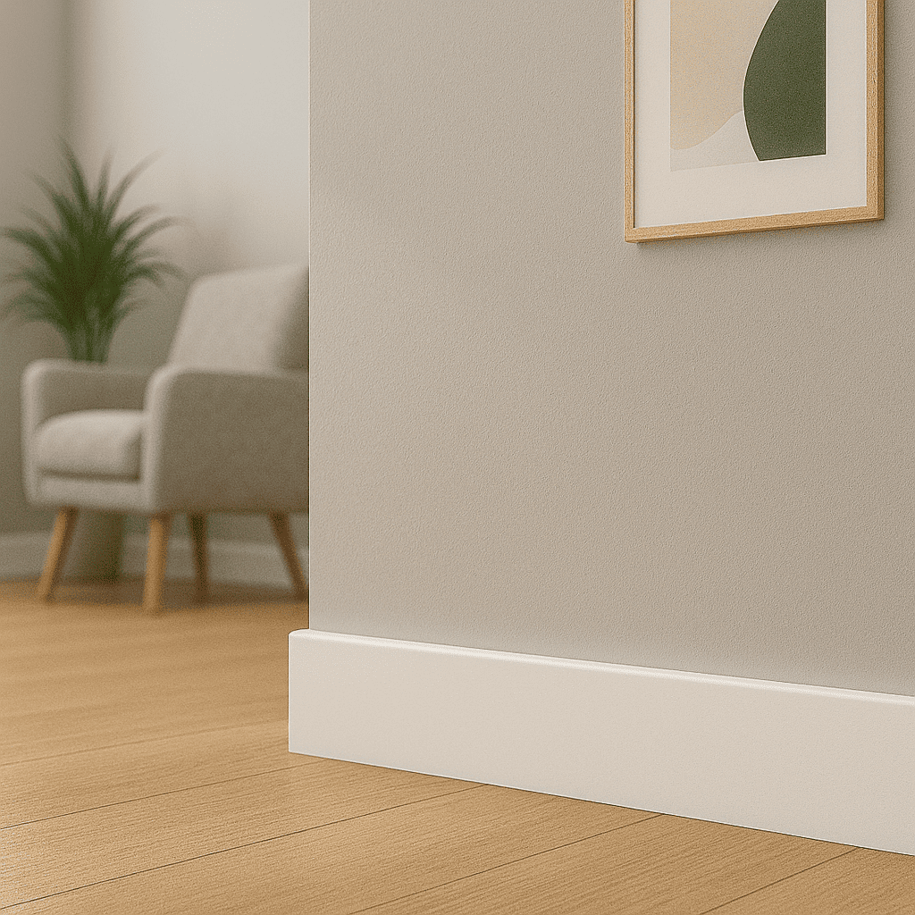 Battiscopa coprimarmo duropolimero bianco 2000x100x25mm - 5