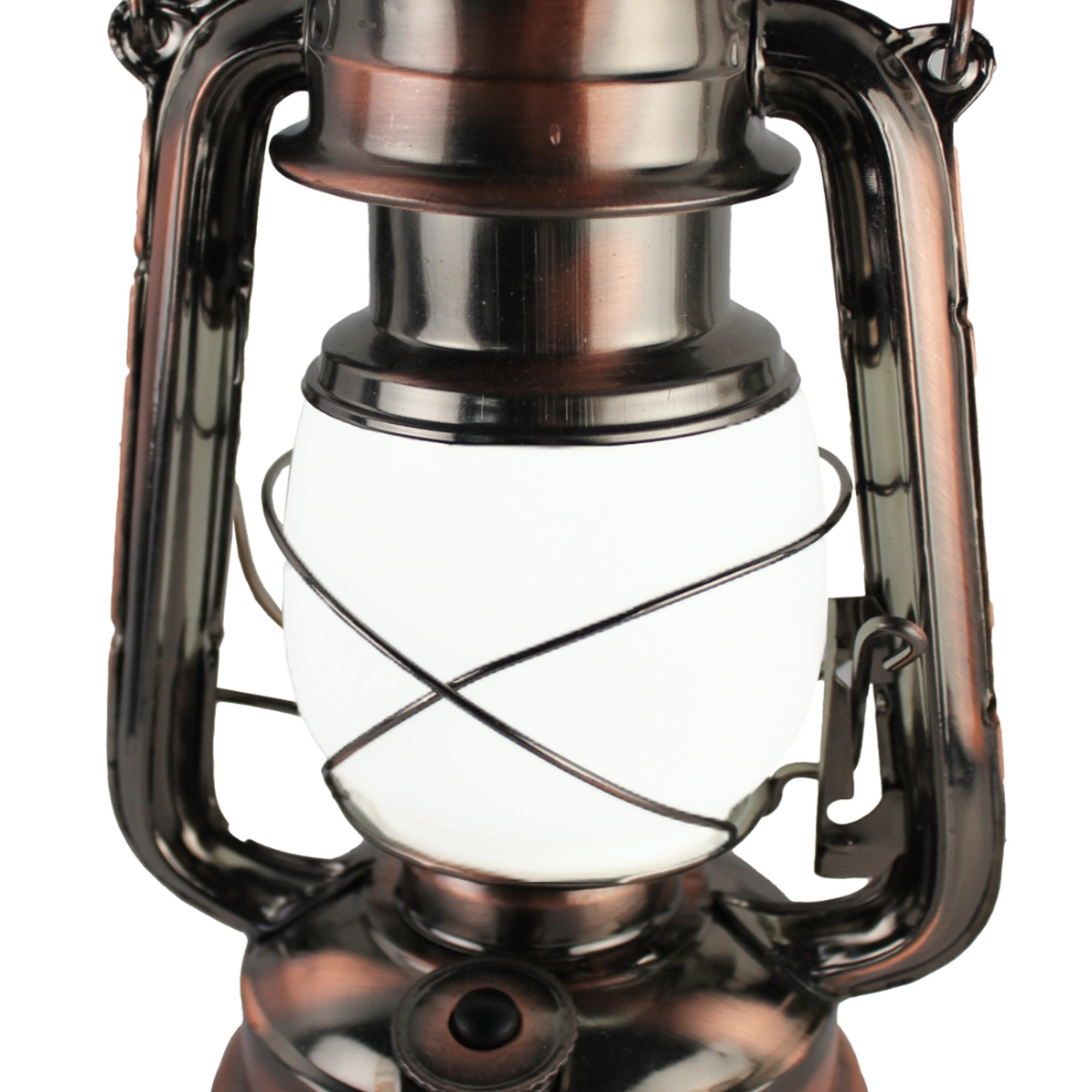 Lanterne Exterieur LED - Lumiere Blanche ou avec Effet de Flammes - Lampe Tempete - 60 Lumens - Design Retro - Etanche - 24 x 15 CM - Finition Laiton - 4