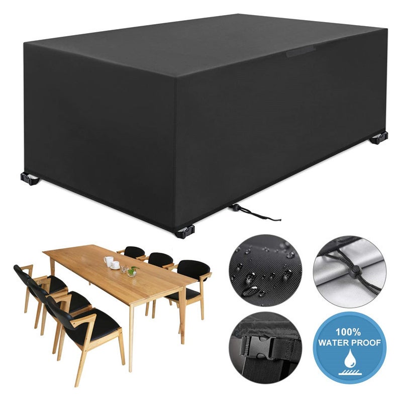 Pokrowiec ochronny na meble ogrodowe 242 x 162 x 100 cm, wodoodporny, wiatroodporny, odporny na deszcz, promieniowanie UV i rozdarcie.