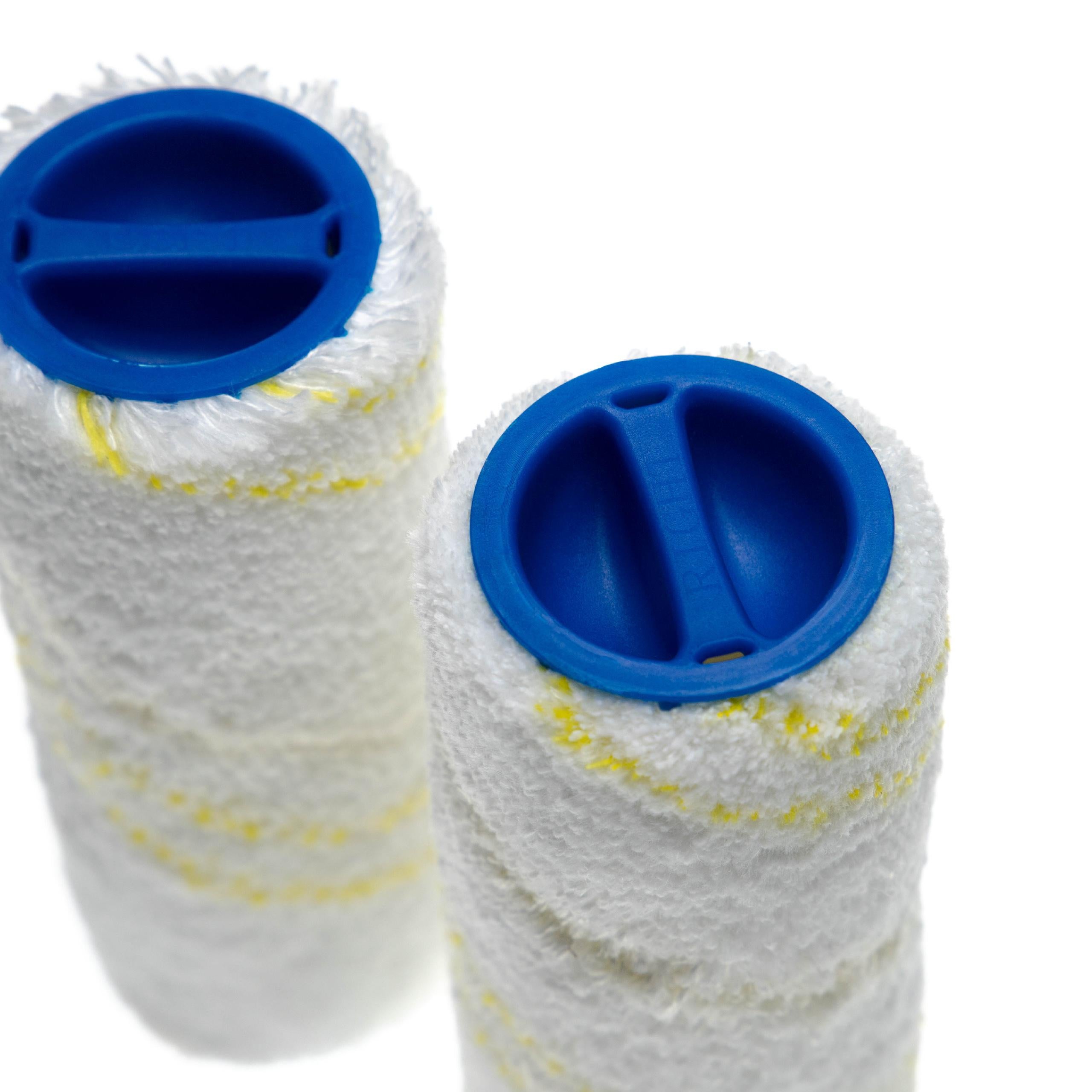 vhbw Lot de rouleaux en microfibre compatible avec Kärcher FC 7 Cordless, 7 Cordless Premium nettoyeur de sol - 2 pièces - 3