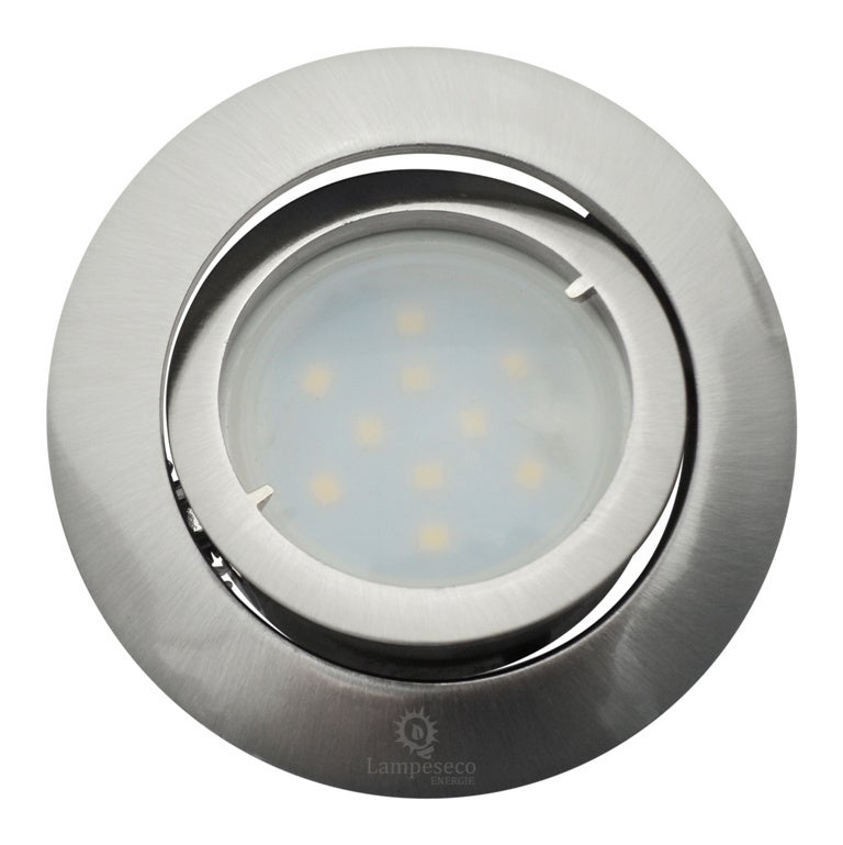 Lot de 25 Spot Led Encastrable Complete Satin Orientable lumière Blanc Chaud eq. 50W ref.209 - 4