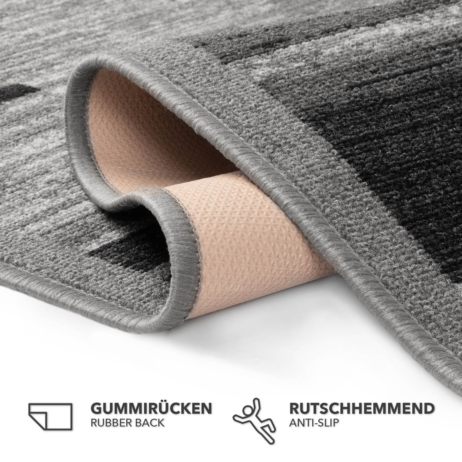 Tapis de couloir Navona Anthracite, 80 x 200 cm - 2