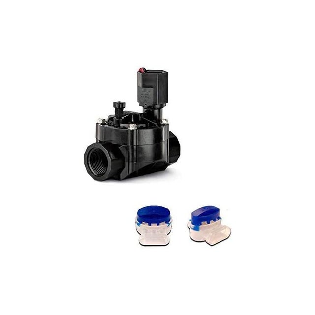 Elettrovalvola irrigazione 100 HV Rain Bird 1'' 9V + 2connettori di cavi elettrici