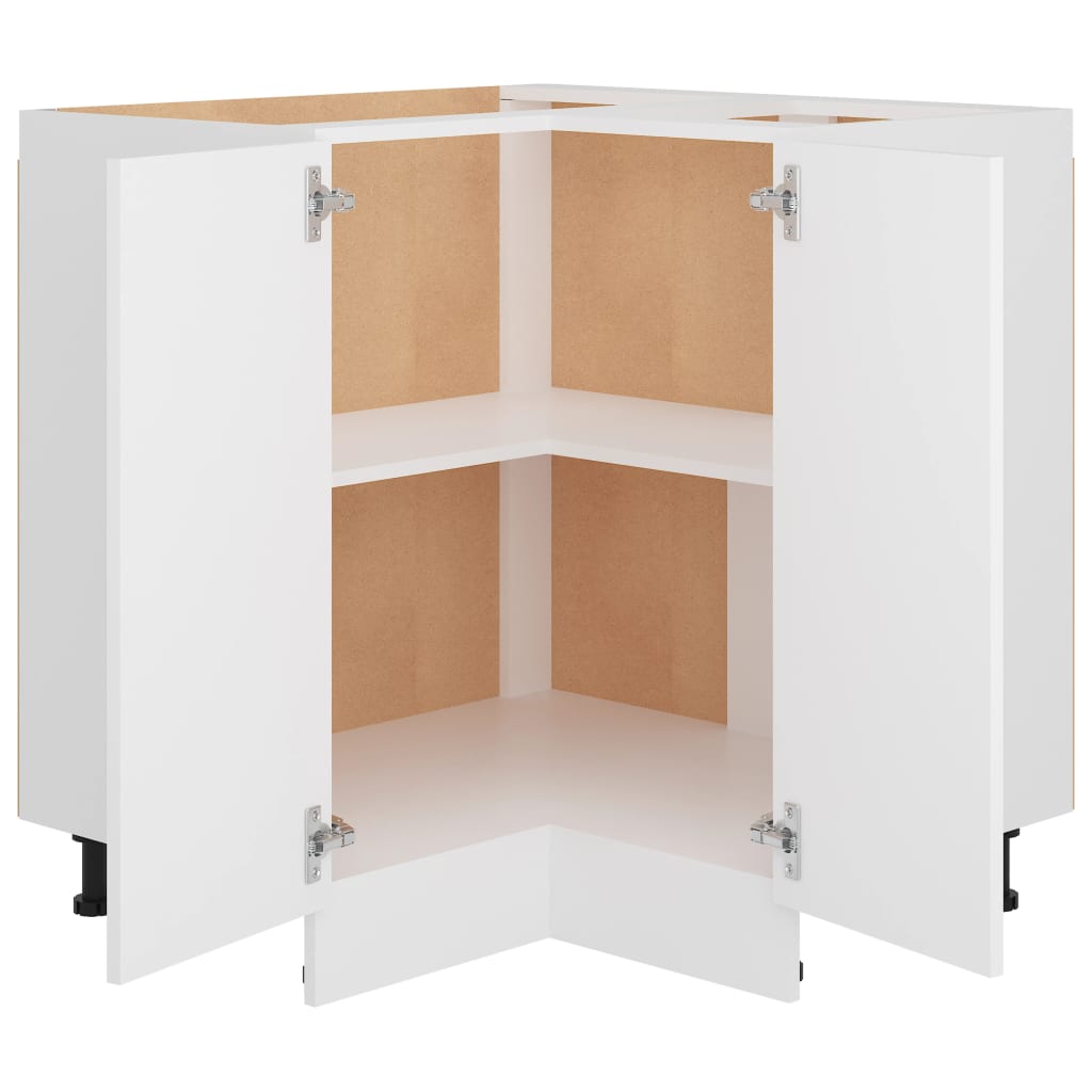 Meuble Bas De Cuisine - Armoire d'angle basse Blanc 75,5 x 75,5 x 81,5 cm Bois d'ingénierie 6362fr - 5