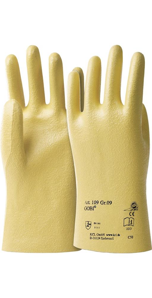 Gant Gobi 109 taille 8 jaune tricot coton avec nitrile EN 388 catégorie EPI II HONEYWELL (Par 10) - 5