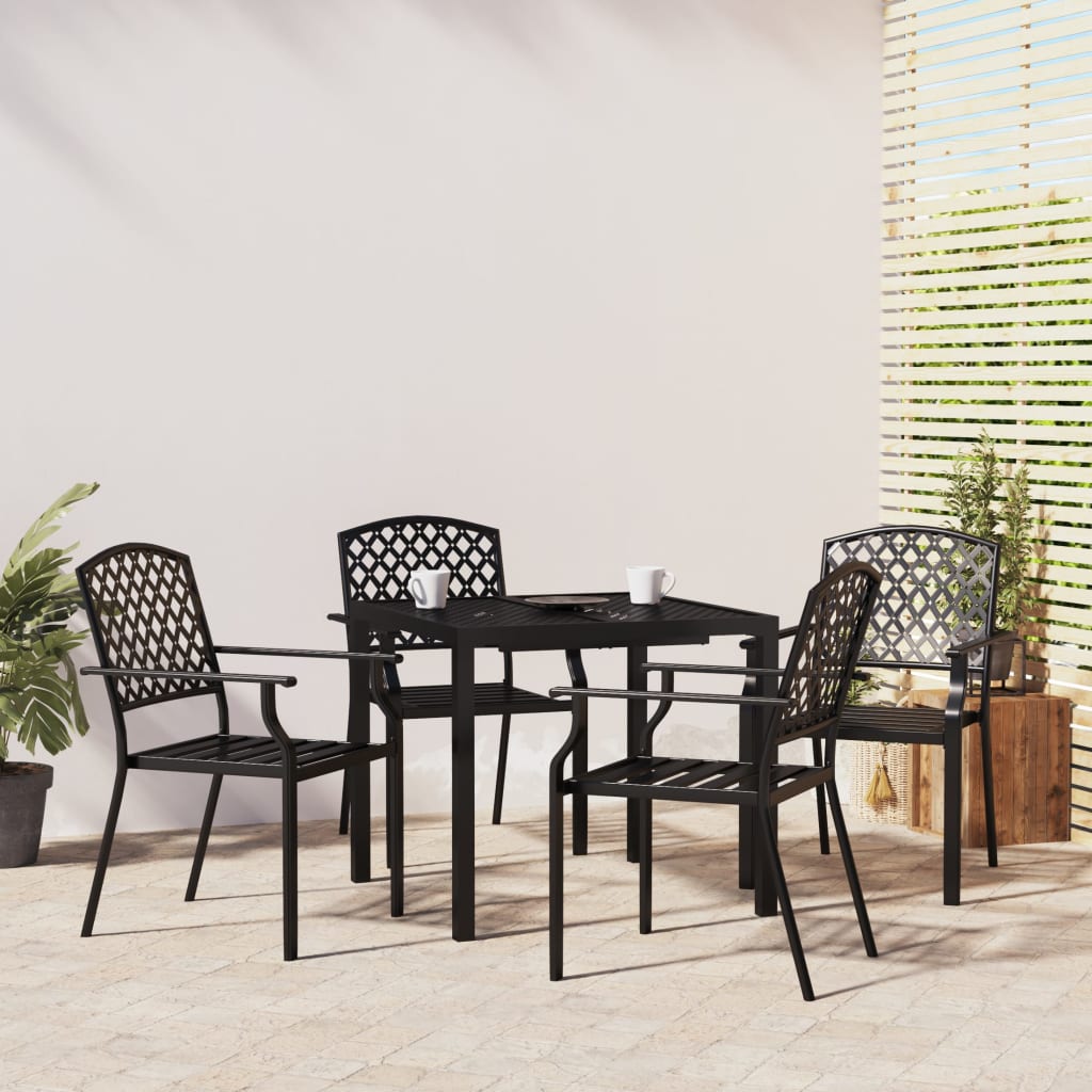 Salon de jardin avec coussins 3 pcs anthracite acier | Leroy Merlin