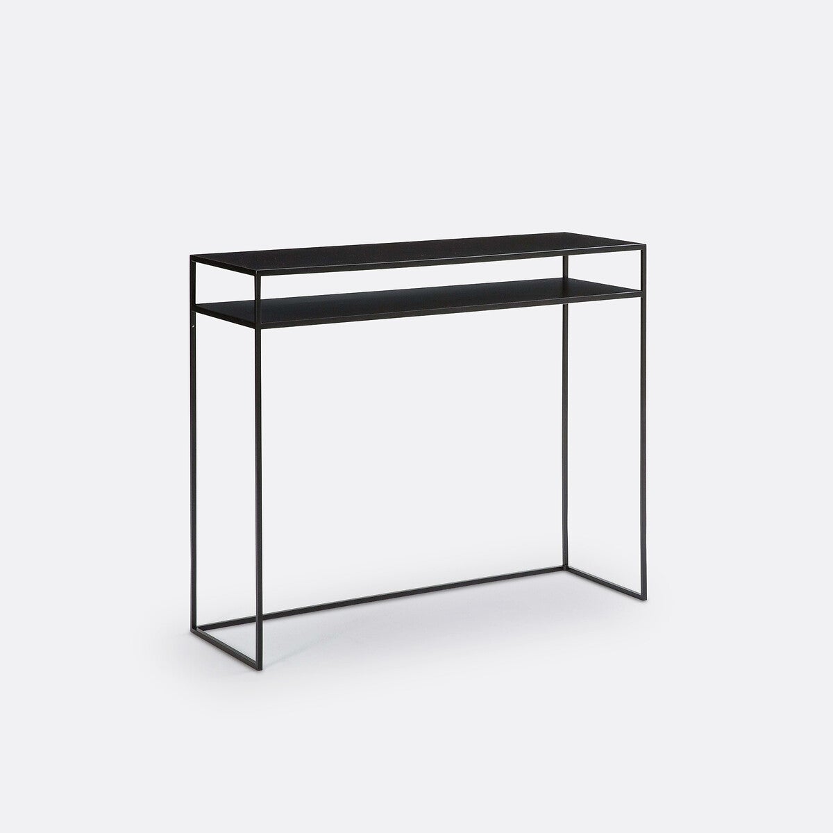 Console double plateau en métal acier, Miva - Noir - taille unique ...