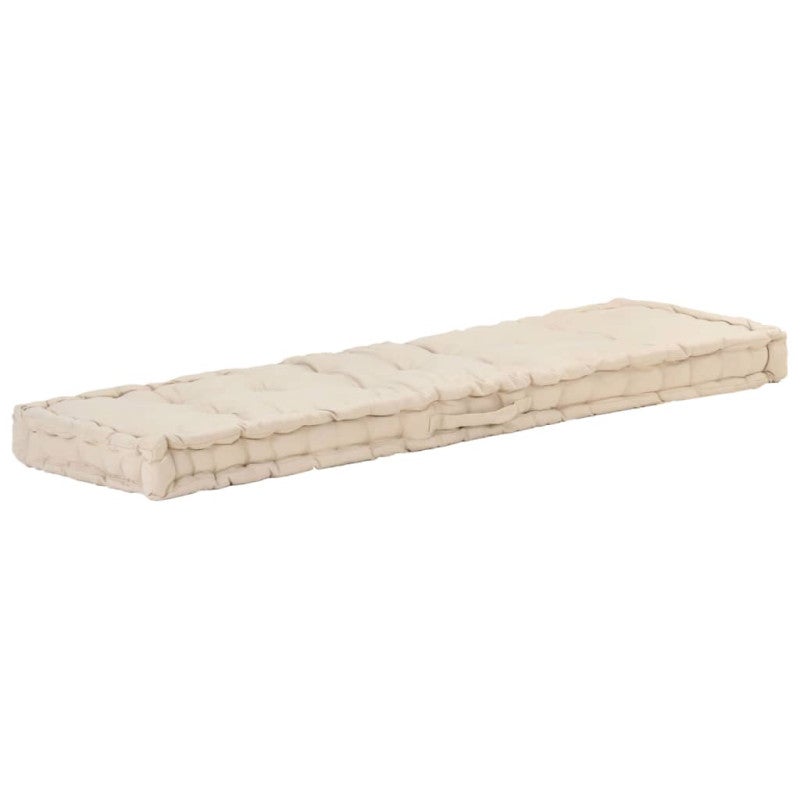 Cuscini per Pallet e Pavimento 2 pz in Cotone Beige vidaXL - 3