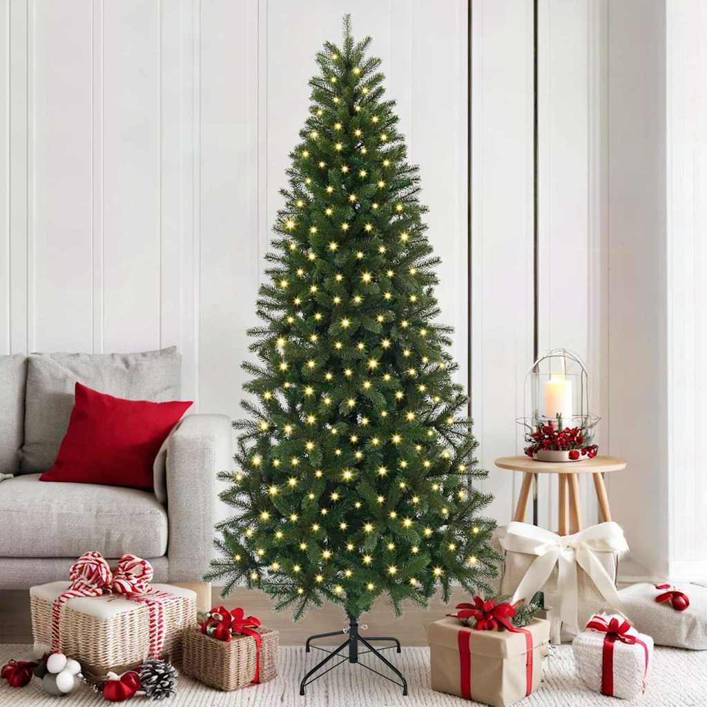 Sapin de Noël | Arbre de Noël artificiel avec 300 LED Vert 180 cm PE et PVC - 2