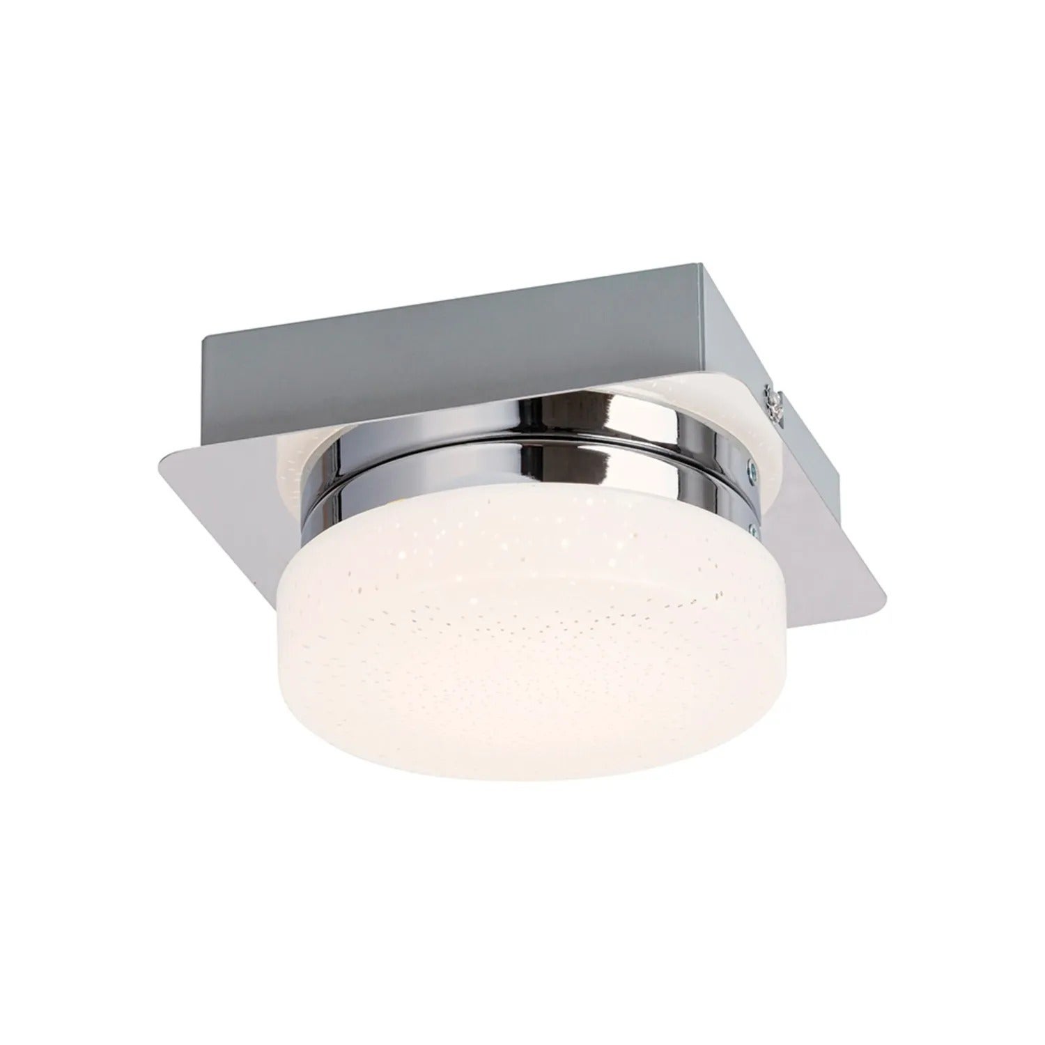 Spot sufitowy reflektor kwadratowy Hilary LED 5W Neutralna biel 400lm chromowany biały wym: 7 x 13 x 13 cm IP20 Rabalux