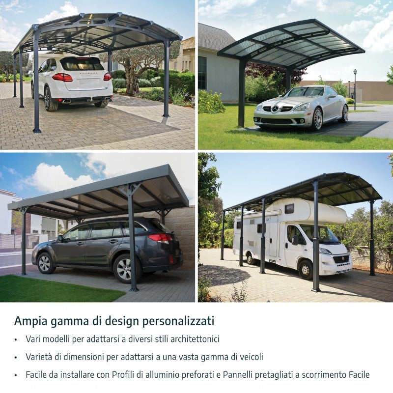 Carport Vitoria 5,01 x 2,91 m Gris Canopia - 9