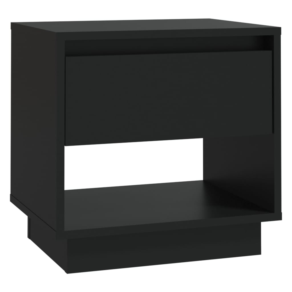 Comfortxl  Mesita De Noche Madera Contrachapada 45X34x44 Cm Negro , Leroy Merlin
