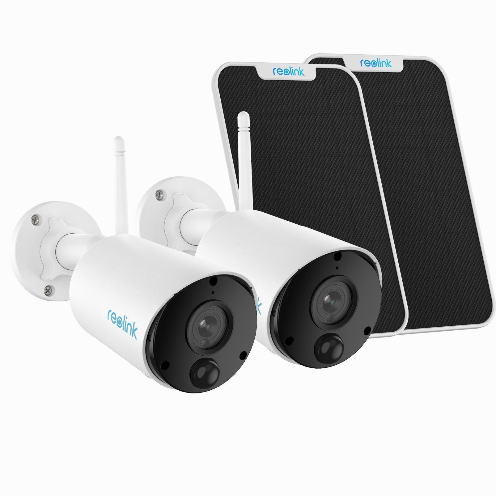 Reolink 2K Caméra Surveillance WiFi Extérieure Sans Fil Argus Eco + Panneau Solaire - Vision Nocturne & Détection IA