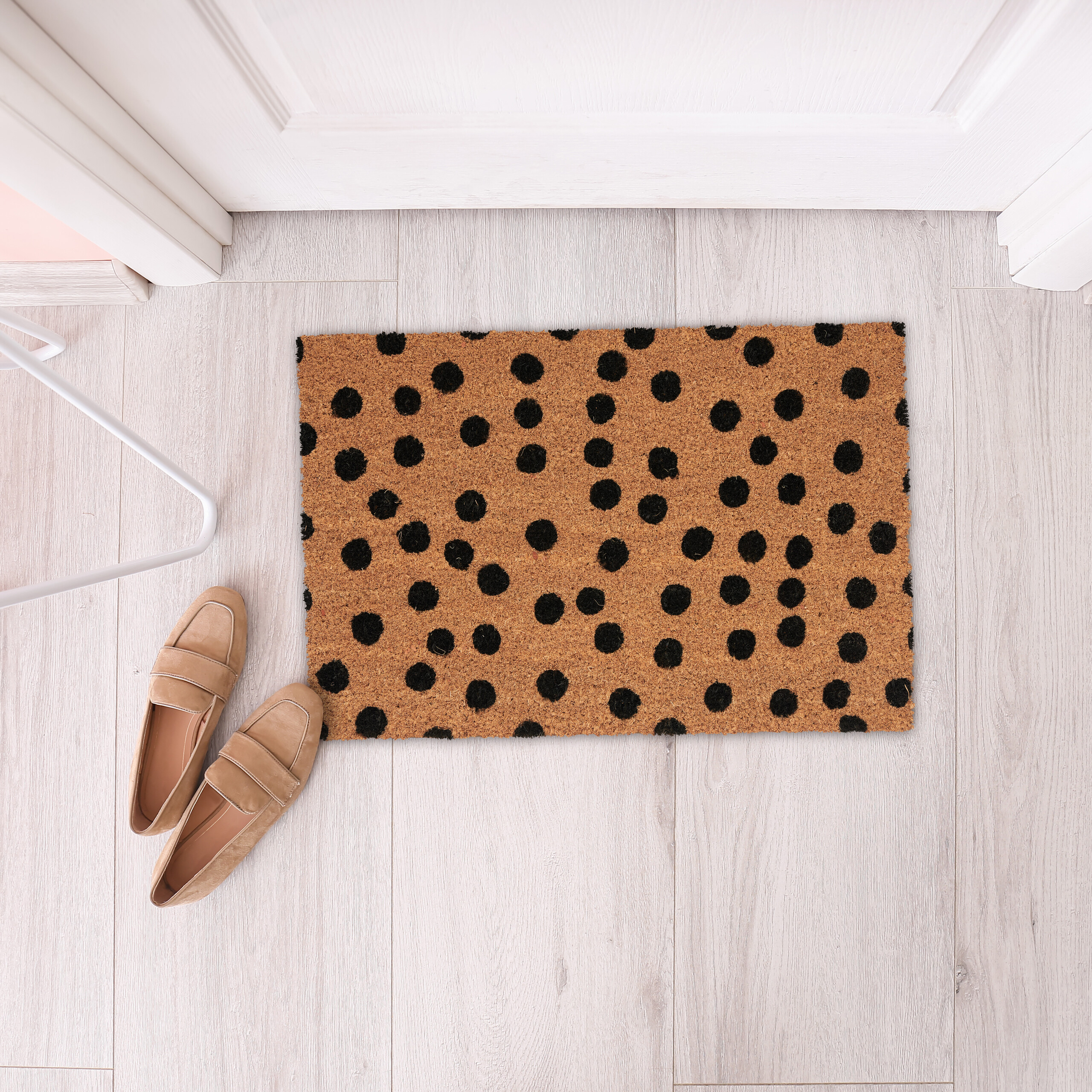 Zerbino In Fibra Di Cocco Relaxdays 60x40 Cm | Antiscivolo Con Fondo In PVC | Scritta Divertente "Rama Lama Ding Dong" | Per Esterni E Interni - 3