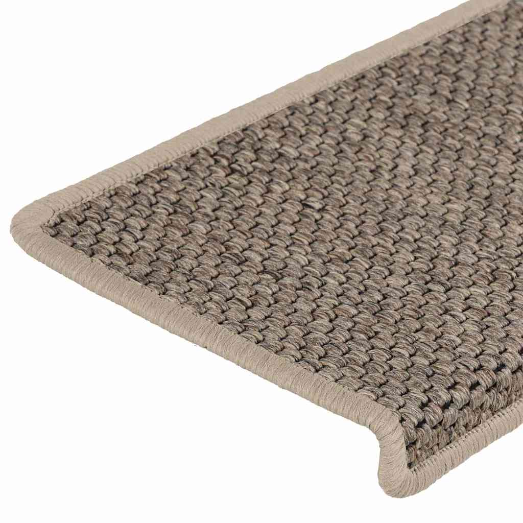 Tapis d'escalier autocollants 30 pcs | Paillasson d'escalier | Tapis de marche 65x21x4 cm beige foncé CFW693116 - 7