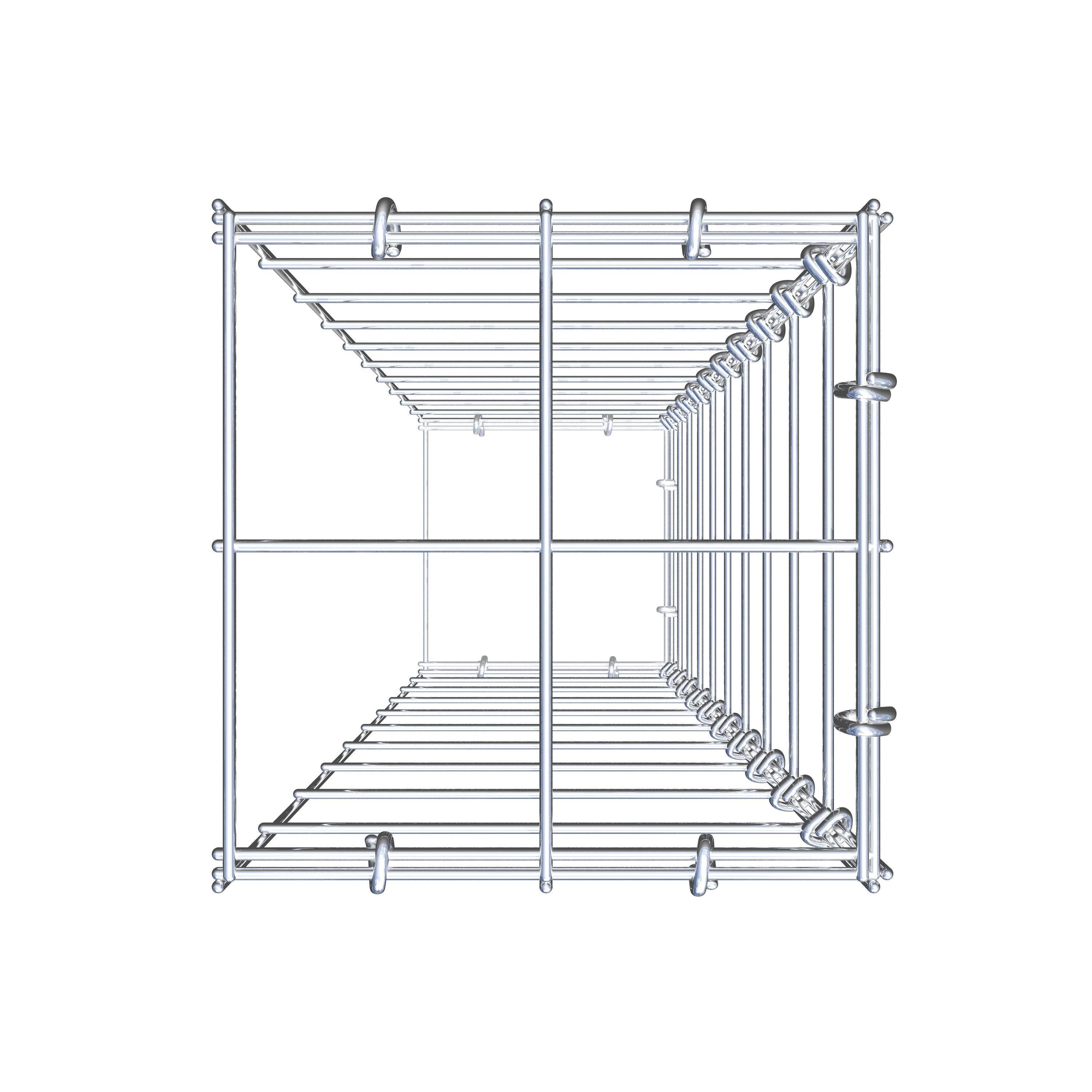 Gavión para alargar en acero galvanizado 100x20x20cm (LxAxP), malla 10 x 10cm, Anillo en C, sin rejilla frontal - 5