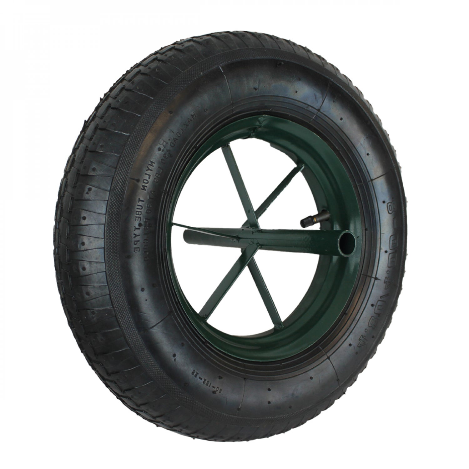 Lot de 4 roues de rechange pour diable - En caoutchouc plein - 4.10 3.50-4 - 260 x 85 mm - Essieu de roue : 16 mm