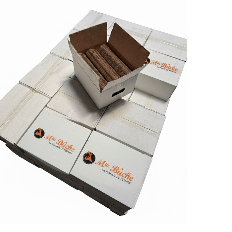 Buches compressées Haute Performance - 42 cartons de 6 bûches - 100% naturelles - 2