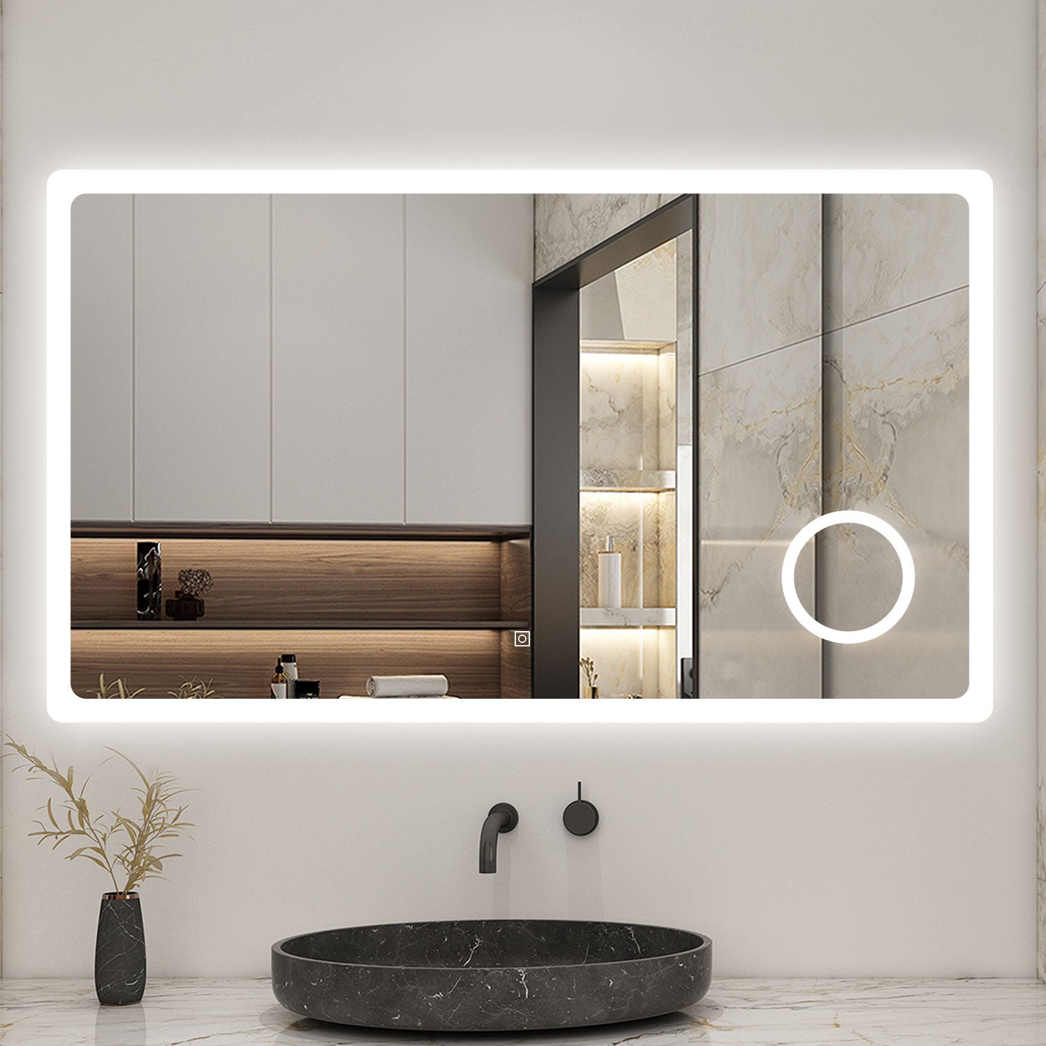 Test du miroir à LED AICA 120 x 70 cm : bluetooth et antibuée