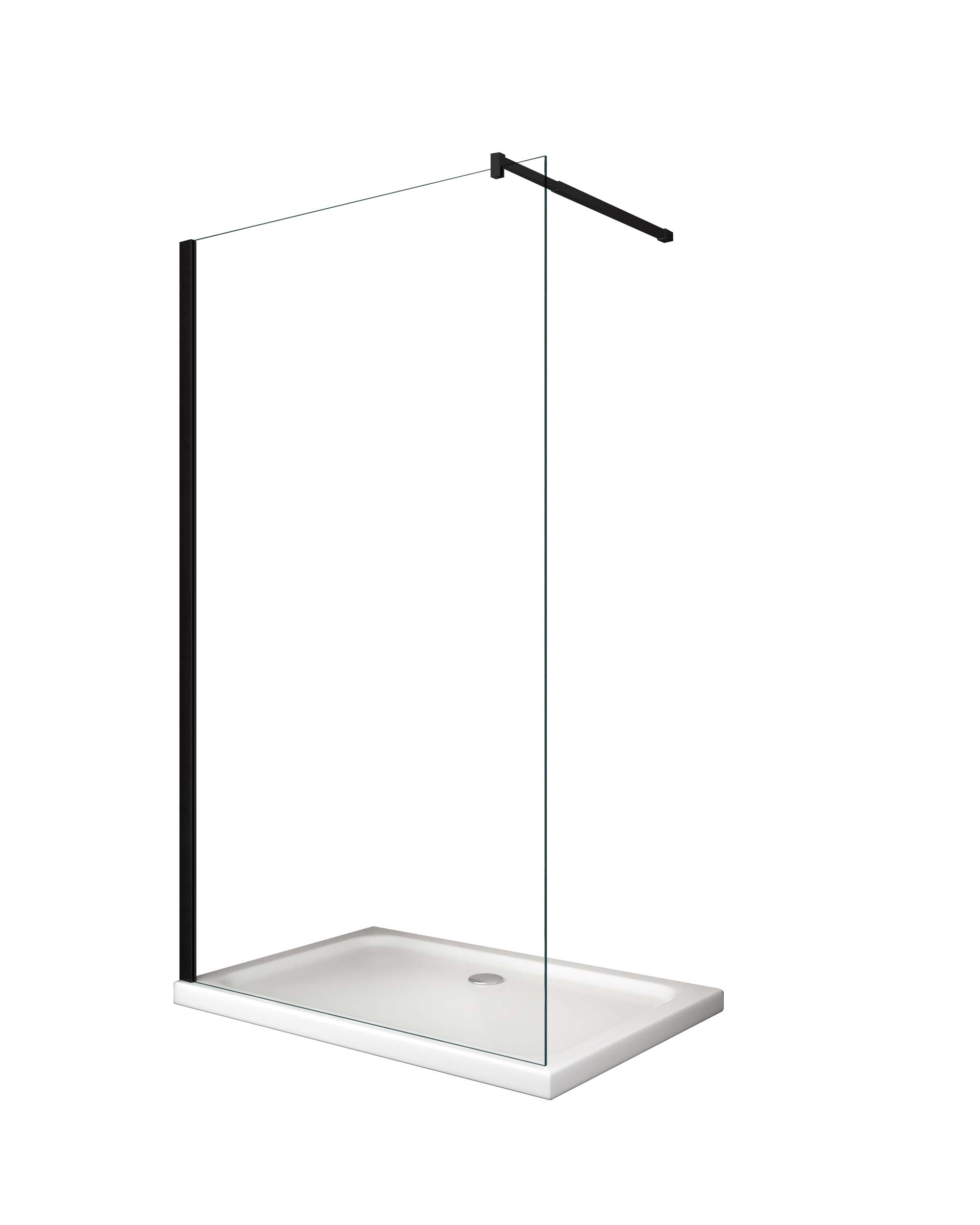 Braccio Di Supporto A Parete Per Doccia Walk-In - Estensibile 70-120 Cm, Doppio Snodo 180°, Acciaio Cromato Lucido