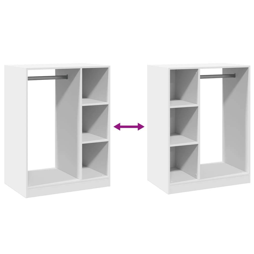Garde-robe blanc 77x48x102 cm bois d'ingénierie vidaXL - 7