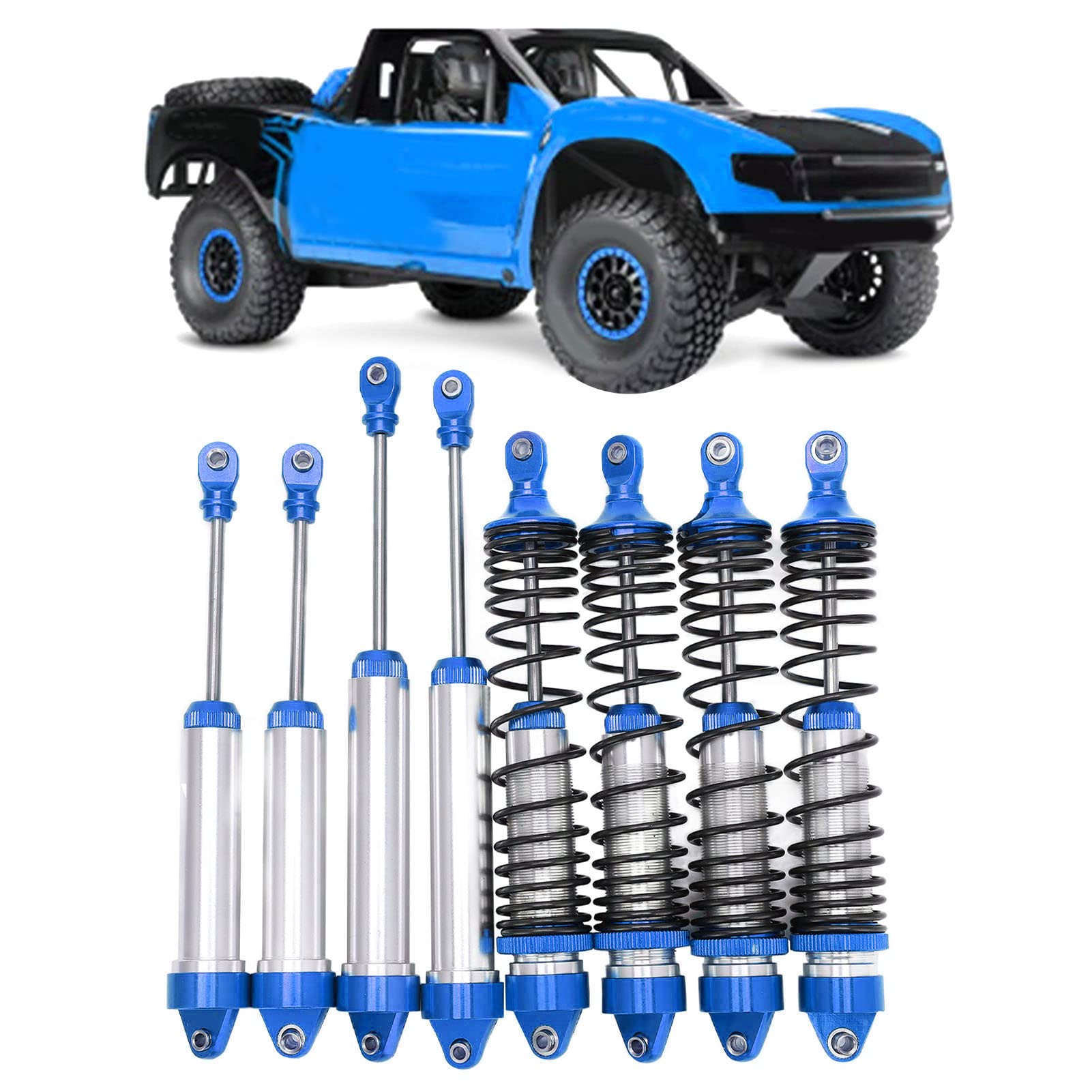 Ammortizzatori Per RC Traxxas UDR - Set Anteriore E Posteriore In Lega Alluminio Rosso - Foto 2