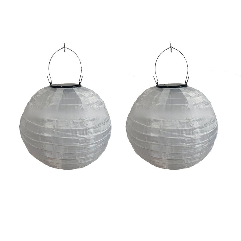 Zewnętrzne lampy solarne, lampiony solarne, zewnętrzne lampiony solarne do dekoracji dziedzińca, białe, 2 sztuki