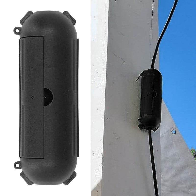 Boîtier de sécurité étanche pour rallonge électrique extérieure noir - 3