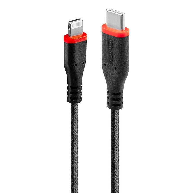 Kabel Lightning Lindy USB-C 1,0m wzmocniony Power Delivery 2.0