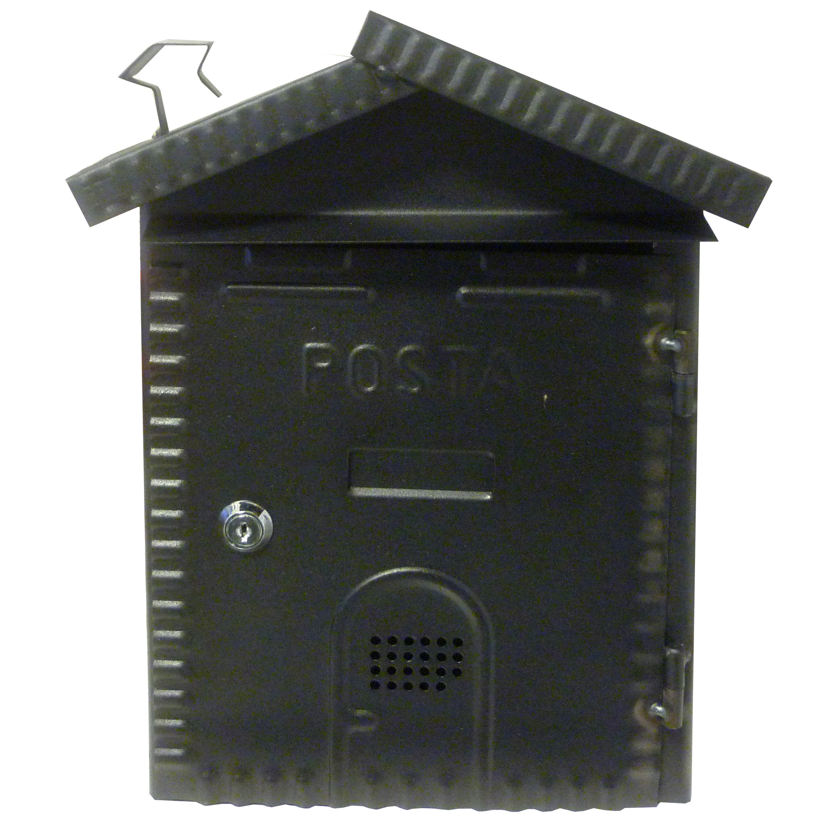 Cassetta Postale Natalizia Metallica Rossa 38cm | Portalettere Per Letterine Babbo Natale | Decorazione Villaggio