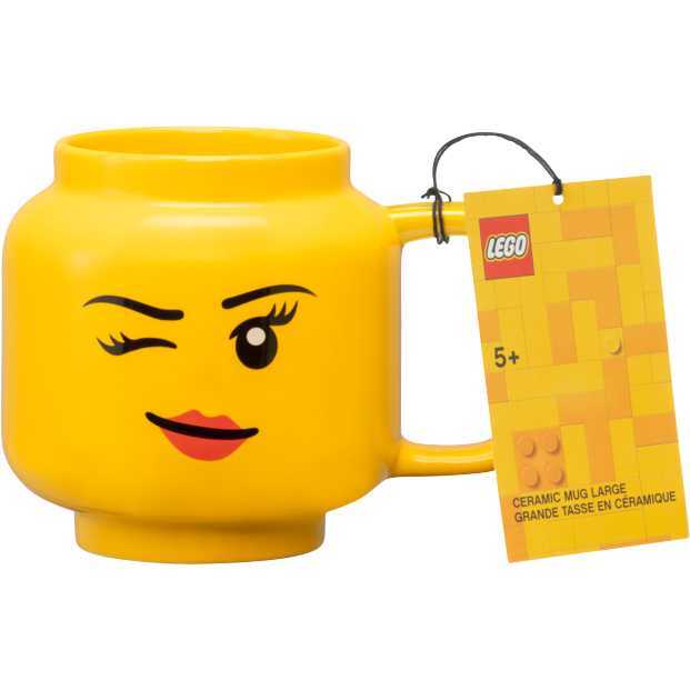 Tazza in ceramica LEGO Winking Girl gialla Leroy Merlin