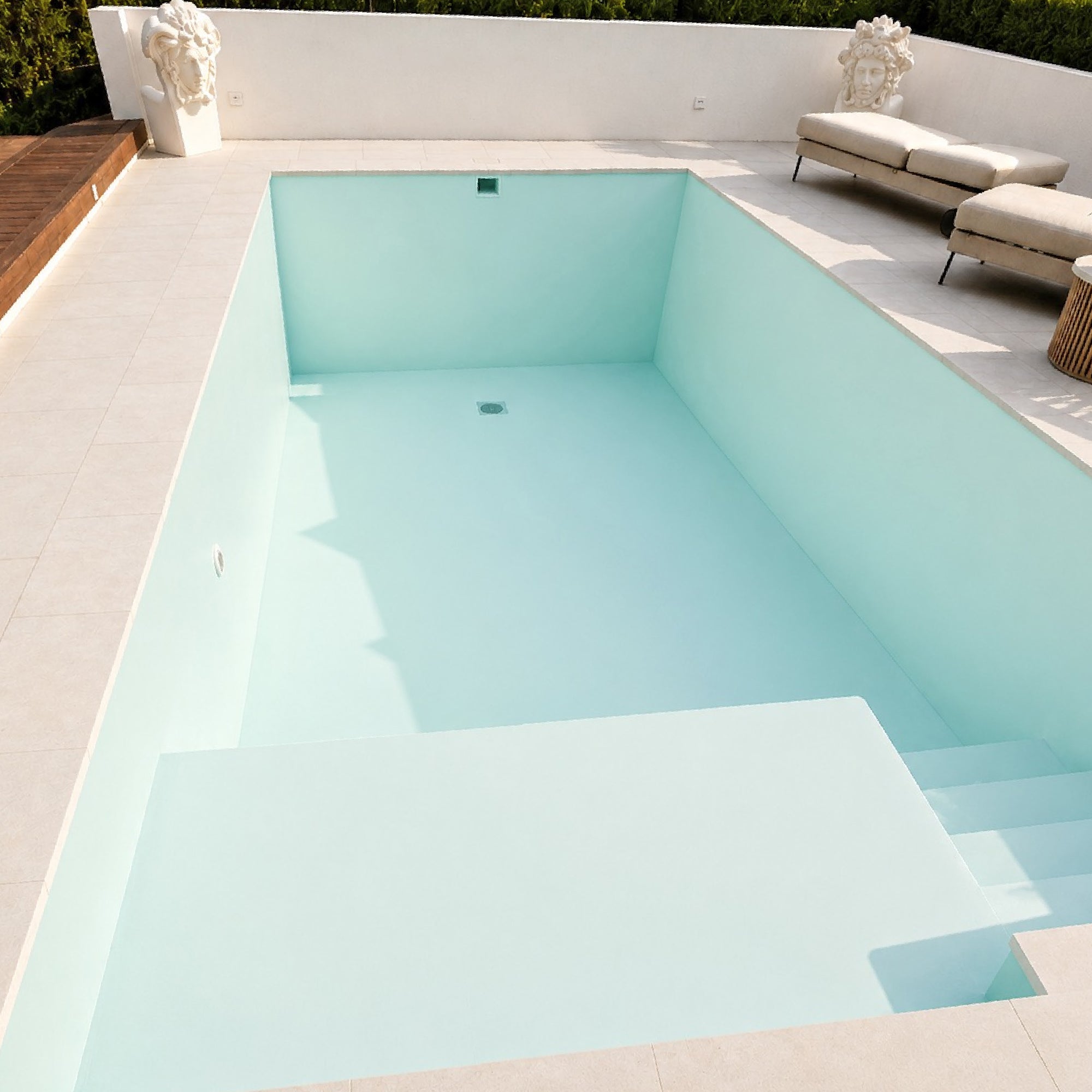 Peinture Polyuréthane pour Piscines (4+1kg) - (Nuancier RAL) - Peinture bi-composant, crée une couche imperméable dans la piscine, évite les fuites - 5