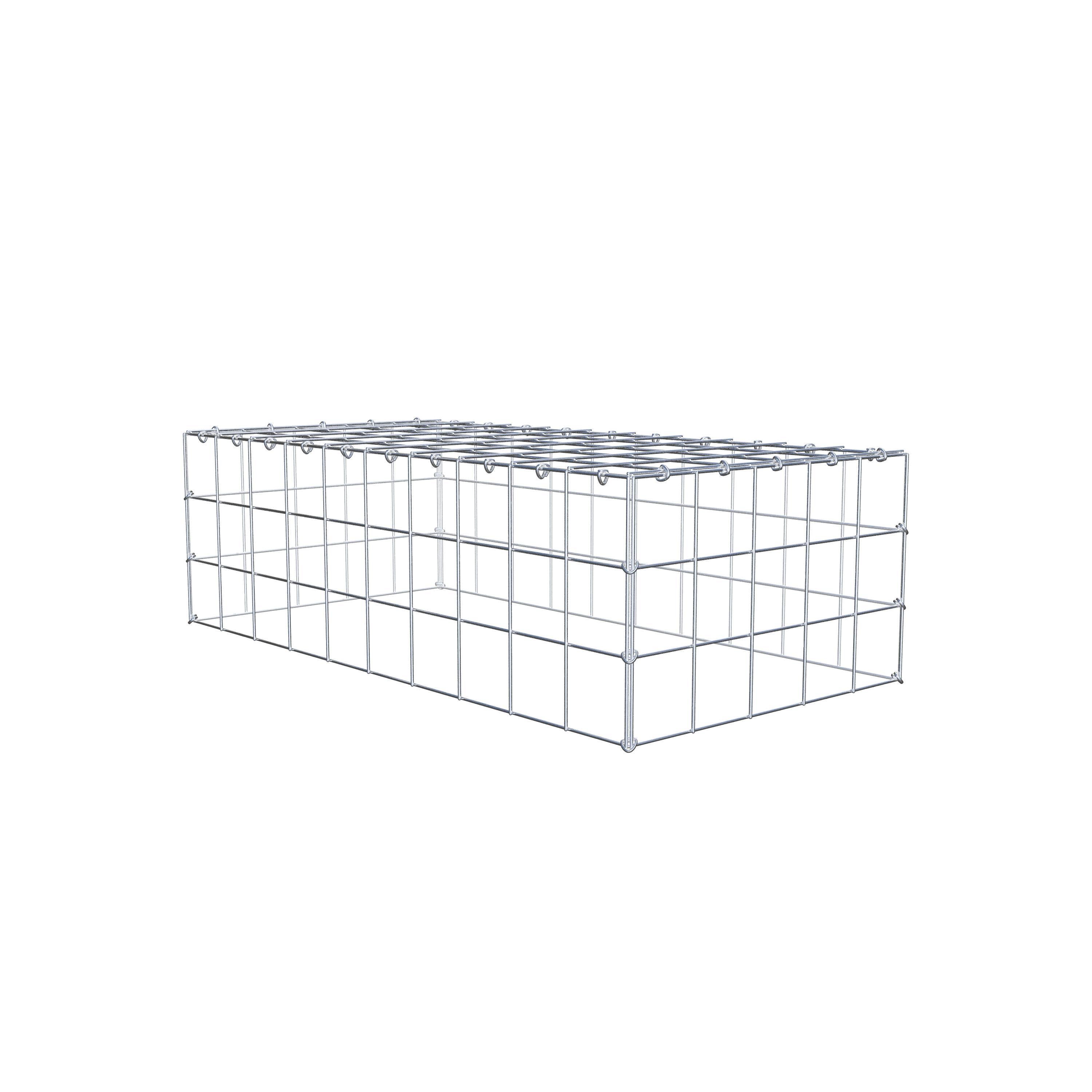 Gavión para apilar en acero galvanizado 100x30x50cm (LxAxP), malla 10 x 10cm, Anillo en C, sin rejilla inferior - 7