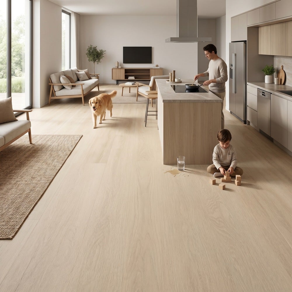 Arquiservi® - SPC XL Suelo vinílico Roble Rey【2,23 m²】- 5,7 mm - Uso comercial y oficinas | Resistente y estable | Cálido y silencioso - 8