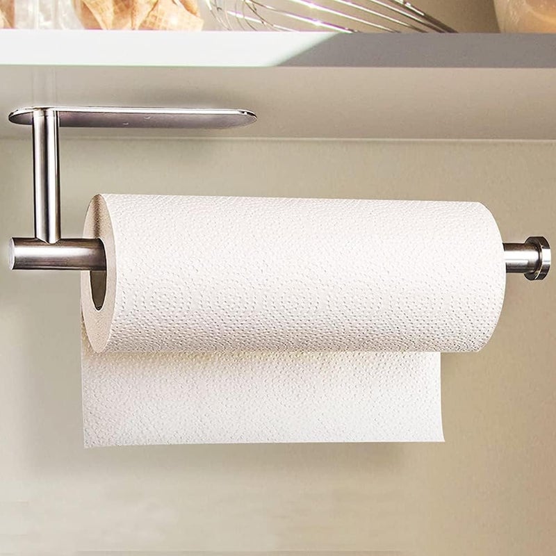 Uchwyt na ręczniki papierowe, ścienny lub samoprzylepny, uchwyt na ręczniki papierowe ze stali nierdzewnej, kuchenny uchwyt na rolkę papieru. Uchwyt n