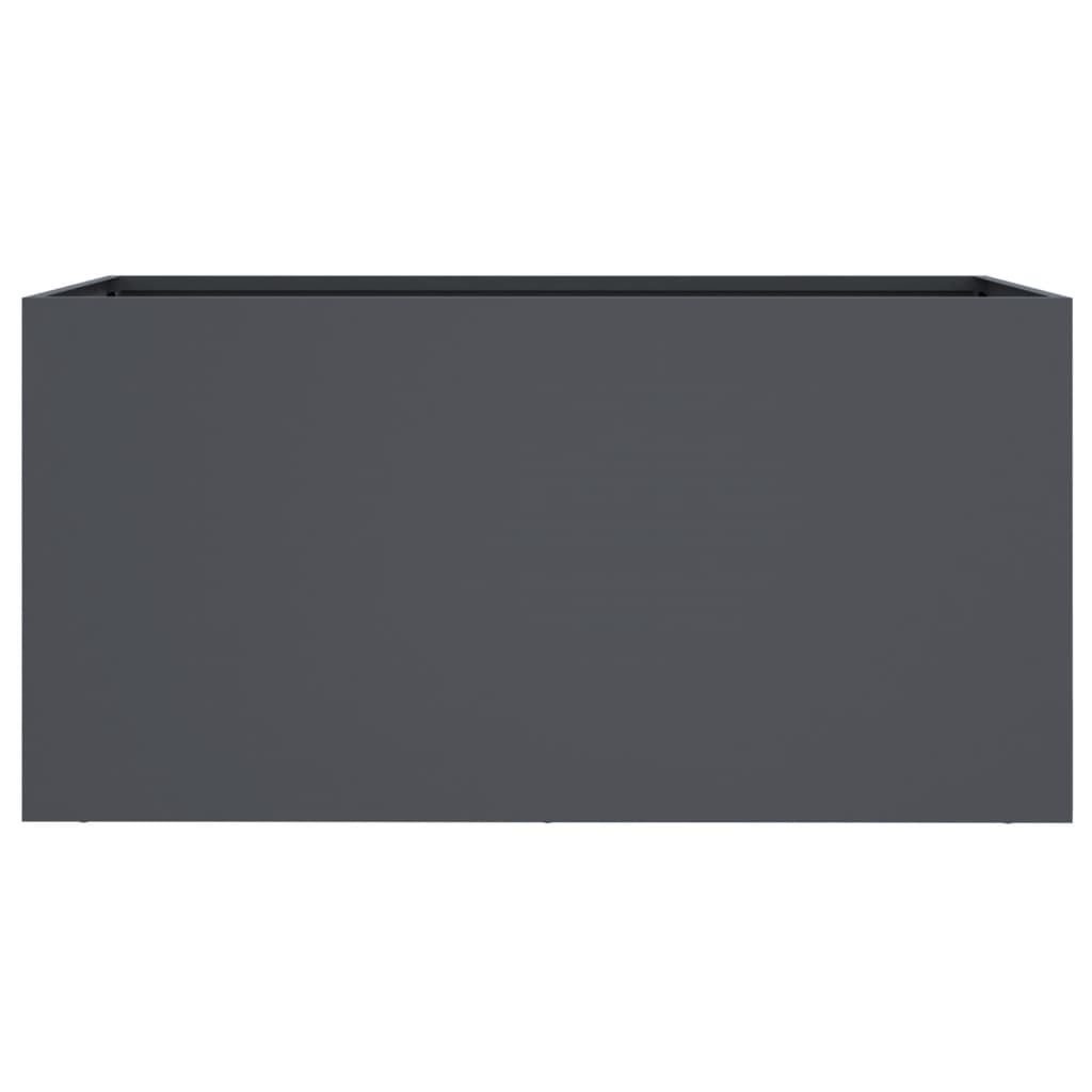 Jardinière, Pot de fleur，Bac à fleurs anthracite 62x30x29 cm acier laminé à froid CFW55275 - 5