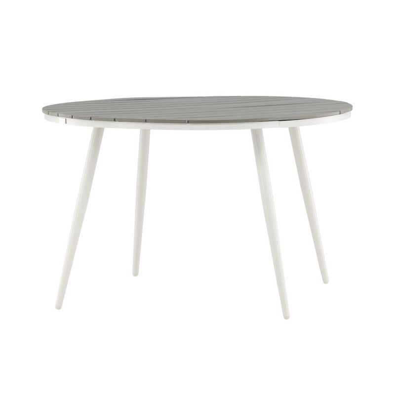 Break Stół ogrodowy biały szary.