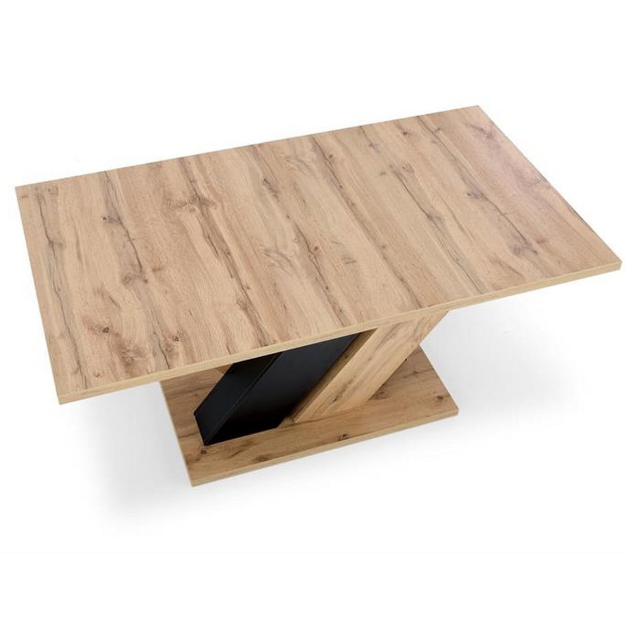 Table à manger extensible noir et chêne wotan 160-200cm Xenori - 5