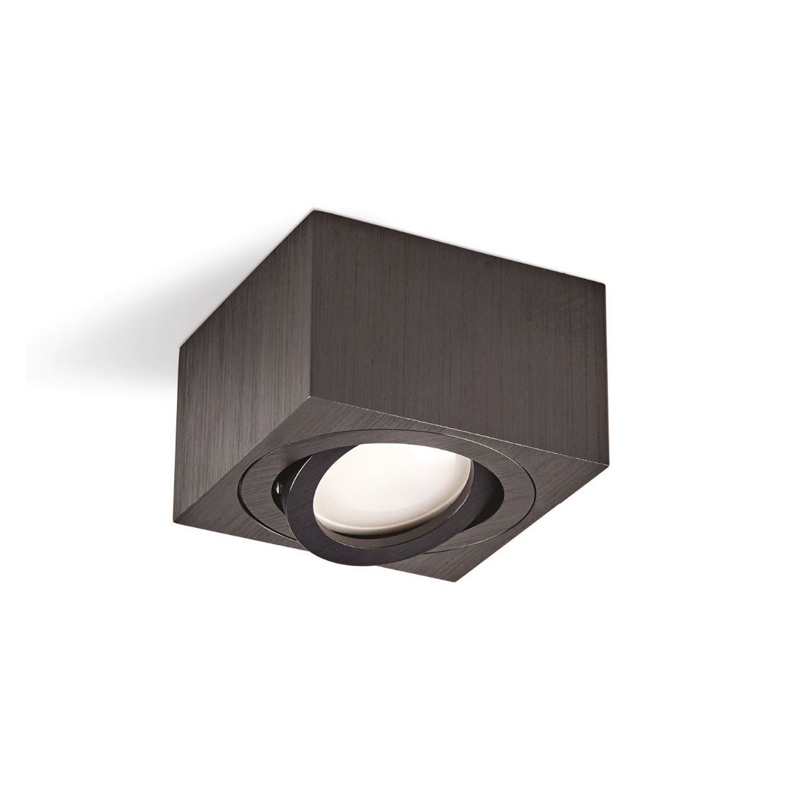 Reflektor sufitowy spot natynkowy Oh37S kwadratowy czarny 1xx wym: 5 x 8 x 8 cm aluminium Kobi