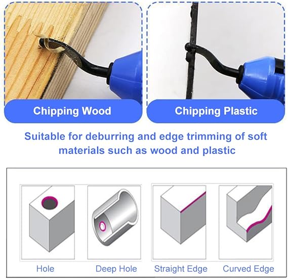 Ebavureur Outil D'ébavurage + 10 Deburr Lames, Burr Remover, Ébavurage Cuivre, Ébavurage, Lame ébavurage, Ebavurage Metal, Ébavureur Acier, Kit D'outi - 4