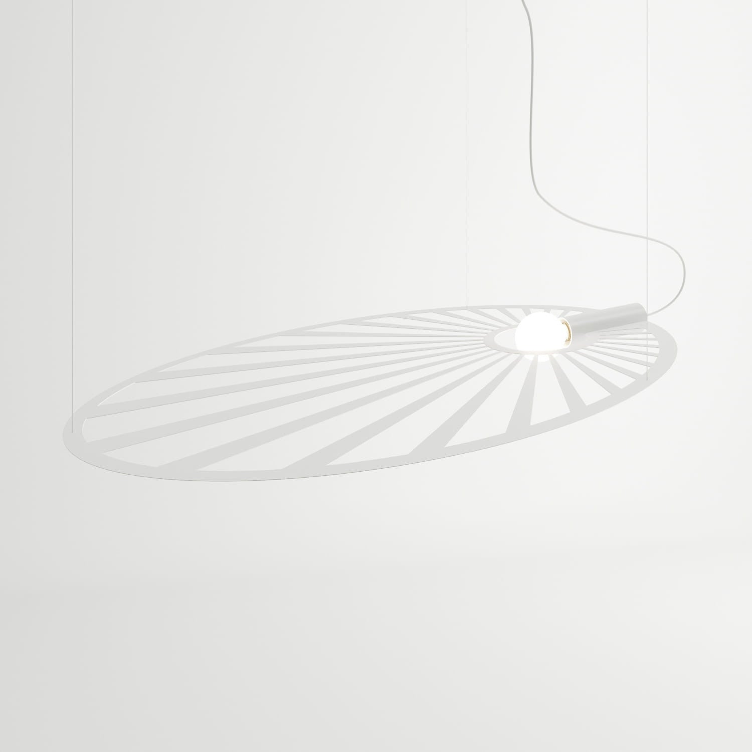 Lampa wisząca Lehdet biała 1xE27x60W wym: 150 x 110 x 110 cm metal Thoro Lighting