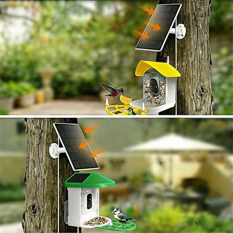 Panneaux solaires pour caméras de sécurité, chargeur solaire extérieur 3 W, étanche à l'eau, compatible avec les caméras à batterie - QWINERN - 3