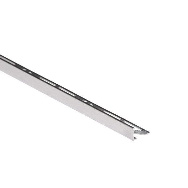 Profil do glazury narożny aluminiowy 8mm Cezar Srebrny El-Poler Szczotkowany Połysk 2,50m