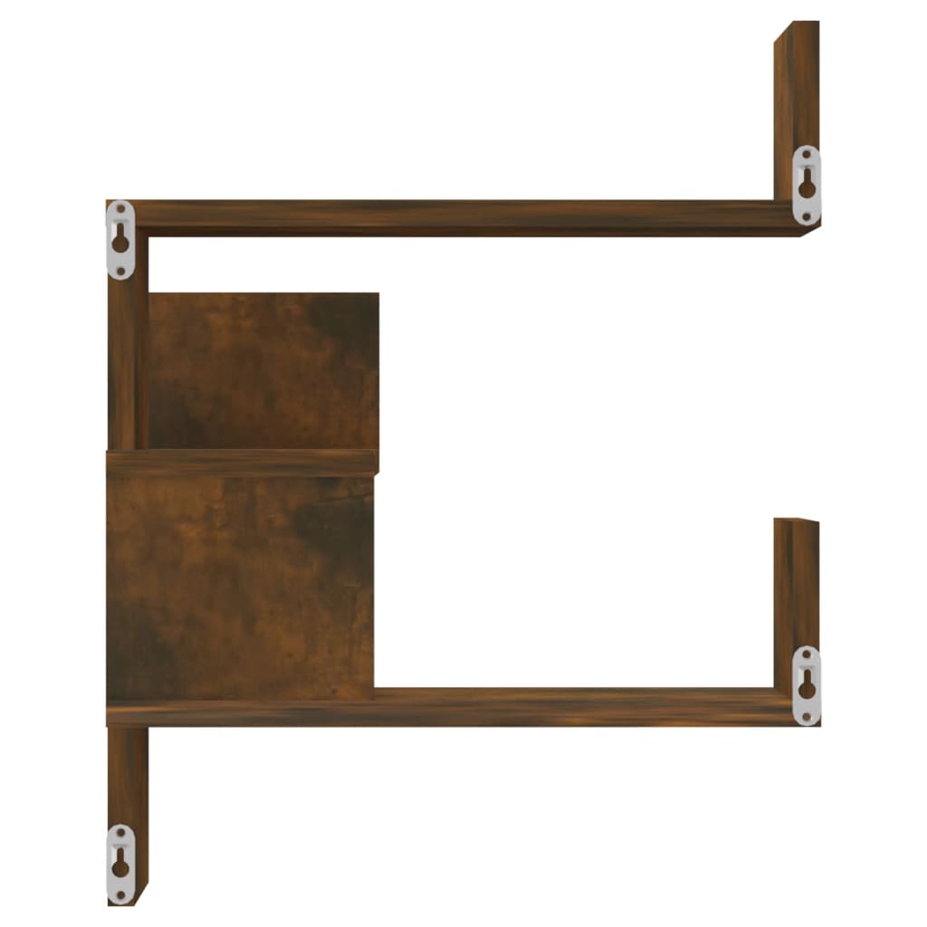 Scaffale Parete Angolo Rovere Anticato 40x40x50cm Multistrato Unico / Marrón - 5