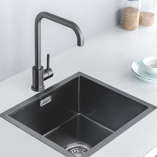 Évier cuisine Inox LOMAZOO Boaz 40 cm Anthracite