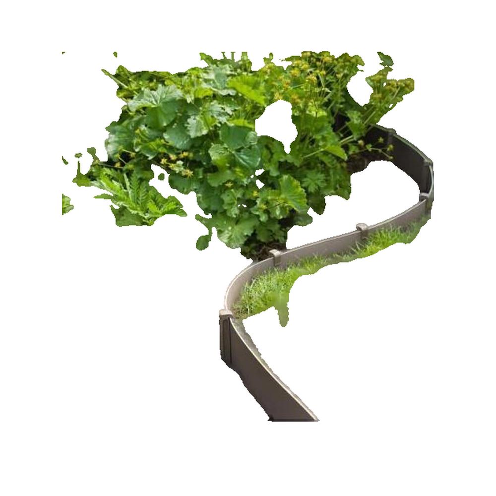 Bordure de jardin polyéthylène recyclé Taupe - H 15 cm x 10 m - 3