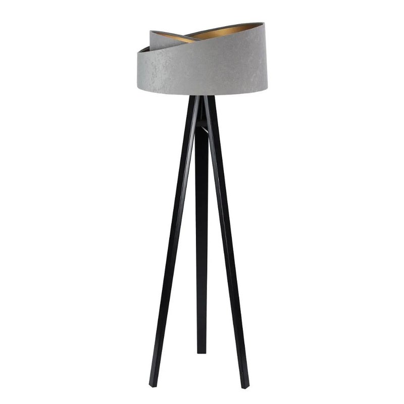 Lampa stojąca GEMSTONE szara/złota/czarna