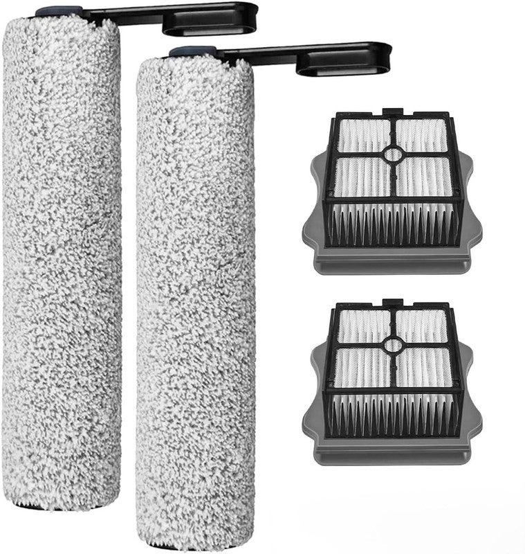 2 rolki szczotki zamienne + 2 filtry do odkurzaczy na mokro i sucho Tineco Floor One S5 / S6