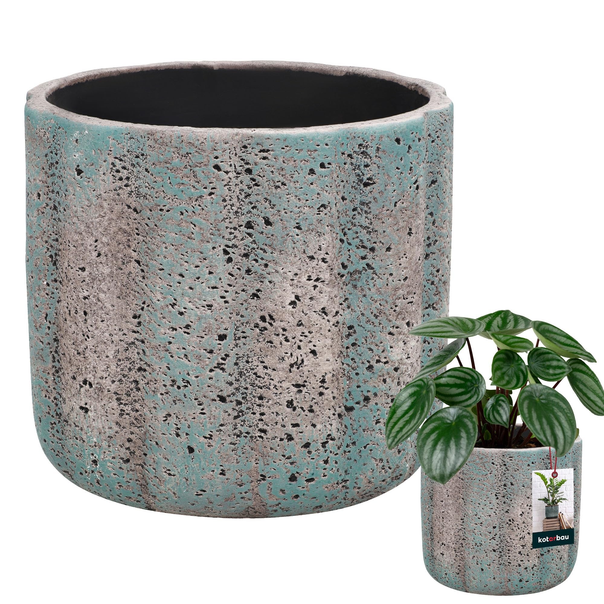 Doniczka ceramiczna cylinder na kwiaty rośliny 12 cm - KOTARBAU